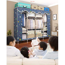 NXYJD Guardaroba Semplice Pieghevole Closet Portatile Bold Tessuto Rinforzato in Acciaio Full Frame Multifunzionale Hanging Mobili Camera da Letto (Color : B)