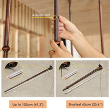 JXXDQ Metallo Bottiglia di Vino Rack Calici di Vetro Rack Parete Pensili Vino [Altezza 25.6"-41,3" Regolabile] - Bronzo Telaio, 150 Cm (59") (Size : 120cm)