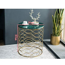 H-CAR Tavolino da caffè Nordico Leggero Libri Rotondo Semplice Divano in Marmo Comodino Comodino Luce Angolo mobili