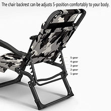 JFFFFWI Gravity Chairs Sedia a Sdraio Pieghevole Sedie a Sdraio Oversize per Esterni, Sedia a Sdraio reclinabile Imbottita Regolabile Beach Garden Patio