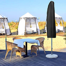 RATEL Copertura per ombrellone, Per Ombrellone Impermeabile Traspirante Copertura da 9ft a 11ft Coprire 210D Poliestere Oxford alla Protezione per Ombrellone da Giardino-260 x 40/50/64 cm (nero)