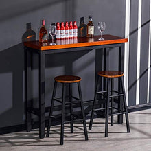 Yxsd Prima colazione Bar sedie sgabello altezza, Cucina con poggiapiedi, Cromato-Steel in legno contatore Sgabelli Sedie gambe in metallo Sgabelli Rovere Moro Alta Vintage Rustic Pub Set Telaio e in m