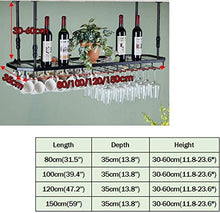 LDM Portabicchieri, Bottiglia di Vino da Appendere al soffitto, Calice, Portaoggetti per Tazze Scaffale sospeso Bar Arredamento Cucina - Struttura in Metallo Bianco (Dimensioni: 80 cm)