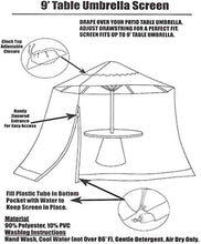 Outdoor Umbrella Umbrella Screen Table Giardino Ombrellone zanzariera baldacchino Tende Tende da Campeggio Patio reticolato Canopy Mesh Adatto for Gazebi Ombrelloni ZDWN