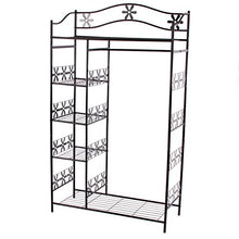 Appendiabiti Guardaroba scaffale portaoggetti Moderno 43x100x172cm Senza Tenda