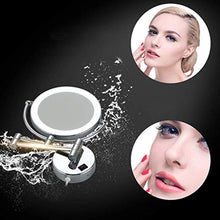 DJY-JY Specchio cosmetico Vanity LED trucco specchio 20,3 cm Bagno Bellezza Specchio da parete pieghevole doppio 3 volte ingrandimento specchio da parete bagno (colore : argento, dimensioni: 8" 3X)