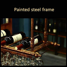 YFINE Wine Glass Hanging Rack Industriale Vintage Bar Galleggiante Mensola Tavola Ripiani for Bottiglie Retro Ferro Upside Holder Giù Calici Goblet