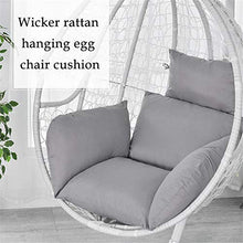 Cuscino sospeso per sedia con amaca a forma di uovo, cuscino per sedia a dondolo da giardino, ideale per interni ed esterni, patio, balcone (sedia a uovo non inclusa) grigio