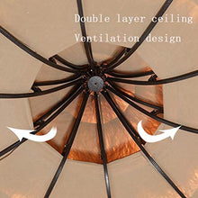 HLZY Gazebo da Giardino Gazebo for Patios, all'aperto Paglia Padiglione Garden Courtyard Canopy, con Il reticolato e Tende for Patio Giardino Bar a Bordo Tettoia da Esterno (Size : B 12.5 FT)