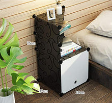 OCCP Armadio da Camera da Letto Fai-da-Te Armadio Multifunzione Scatola di plastica Decorazione Domestica e Deposito per Bambini (Bianco e Nero)