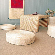 LTINN Cuscino da Pavimento in Tatami, Cuscino per Seduta Naturale, Fatto a Mano, Cuscino in Paglia Intrecciata Rotondo per sedili da Giardino per la Decorazione della Sala da Pranzo