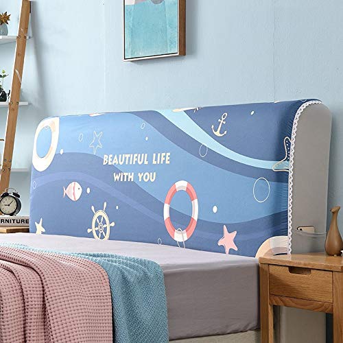 OOFAYWFD Cover+Fodera Copri Testata Letto Copertura Testiera Letto Matrimoniale Singolo Elastica per Letto Fodera Protezione Elastico all-Inclusive Coperchio Testata Letto。 (Color : C, Size : 90cm)