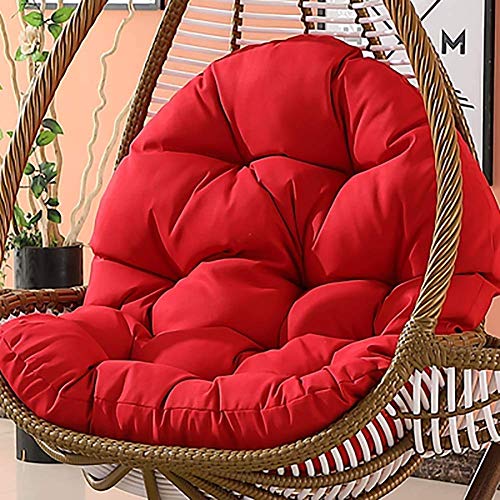 Yxxc Cuscino del Sedile sospeso, Cuscino per Sedia in Vimini Altalena Impermeabile, Balcone, Patio, Giardino, Cuscino per Sedia, Altalena, Cuscino in Vimini, Tessuto Amaca, 186x86 cm, Rosso