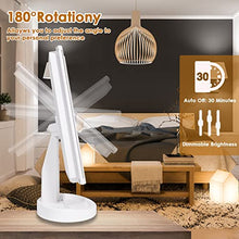 Auxmir Specchio Trucco con Luci, Specchio da Tavolo con Ingranditore 1X/10X, Luminosità Regolabile a Touch Screen,180° Girevole, Ideale Trucco, la Cura del Viso, Rasatura