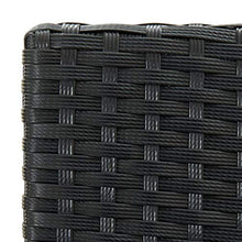 FAMIROSA Sgabelli da Bar con Cuscini 4 pz Neri in Polyrattan-3437