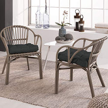 Beautissu Cuscino per Esterno Flair Outdoor -Resistente all'Acqua- Comoda Seduta - 70x70x10 cm - per mobili Rattan in Giardino e Balcone - Grigio Grafite
