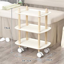 WY&WY Carrello da Bar Cucina Multifunzione rotolamento Carrello a 2 Piani Carrello di stoccaggio con Ruote e Maniglie per Cucina Trucco Bagno,B
