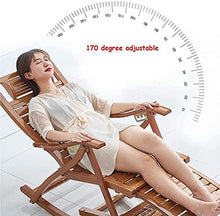 Sedia Lounge Sedia Regolabile Chaise Reclinabile Bamboo Sedia a Dondolo Pieghevole Pieghevole Sedia a Sdraio Portatile per Giardino Prato a Sdraio Backyard