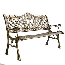 Panchina da giardino per esterni sedia da parco per il tempo libero, panca da giardino in metallo con schienale e braccioli, mobili da giardino antiruggine retrò per esterni, adatta per parchi, port