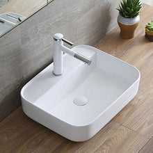 Yxx max -Lavabo Piazza Bianco Contro Parte Superiore del Bacino Bagno Ceramica Art Bacino delle Famiglie Guardaroba Basin (Senza Rubinetto) -50x40x14cm Lavandino del lavabo