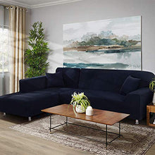 ABUKJM - Copridivano a forma di L con chaise longue, per divano ad angolo, in poliestere elasticizzato, protezione per divano, Marrone, Part A-A 145-190cm