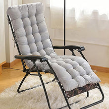 Beenle-Icey Cuscini per Sedie a Sdraio, Spiaggine e Poltrone Cuscino, Cuscino Imbottito per Sedia Relax per Ideale in Spiaggia, Giardino, Balcone, Poltrona d'Interno e d'Esterno, 48*170*8cm (Grigio)