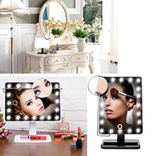 Specchio da trucco a LED portatile Touch Screen intelligente con luce specchio da spogliatoio luce 10X lente d'ingrandimento Xuan - vale la pena avere (colore: bianco, dimensioni: -)