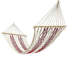 LHAHGLY Camping Hammock 190x80 cm Campeggio all'aperto Amaca Amaca Cotone Corda AW Swing Letto Appeso Giardino Patio Max Carico 100KG Amaca Portatile Sedia pigra Support hamac Bois