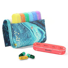 QQDL - Portapillole, portapillole, da viaggio per 7 giorni, con 4 scomparti, organizer portatile per pillole, scomparto per pillole e medicinali, per uso quotidiano e in viaggio