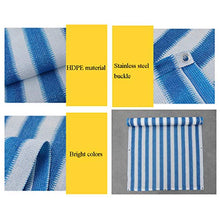 Summer supplies Paravento per Balcone,Protezione per la Privacy,in HDPE Senza Viti, Copertura permeabile per balconi,Corda da 4 * 1,5 m,Strisce Bianche e Blu