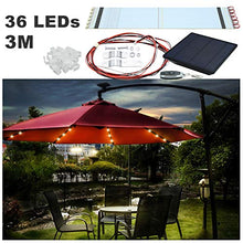Hengda Patio Umbrella - Ombrellone a 36 LED, con telecomando, impermeabile, senza fili, per giardino, spiaggia, barbecue e campeggio