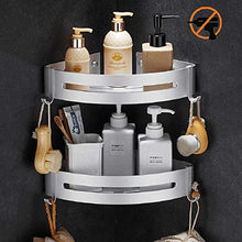 Home-Neat Mensole Bagno Angolo, Mensola Doccia Alluminio Autoadesivo con 4 Ganci 2 Pezzi