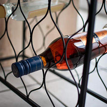 RM Design - Portabottiglie in metallo per bottiglie di vino, per 18 bottiglie, colore: Nero