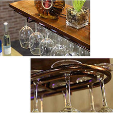 FWZJ Wine Lovers/Wall-Mounted Wine Racks Hanging Wine Holder, Floating Wine Shelf,Bar Hanging Rack, Wrought Iron Adjustable Height Bar Counter Wine Cooler,Can Hang Multiple Wine GL