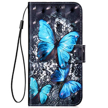 Saceebe Compatibile con Huawei Honor 10 Lite/P Smart 2019 Custodia Pelle Cover a Libro 3D Custodia in Pelle con Cordino Portafoglio Flip Case PU Custodia Pelle Protettivo Bumper Morbido,Farfalla#5