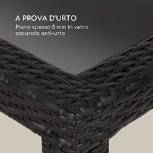 blumfeldt Peniche - Tavolo da Giardino, Superficie Tavolo 150 x 90 cm, per 6 Persone, Materiali: Polyrattan/Alluminio/Vetro, Resistente alle Intemperie, Aspetto Rattan, Nero