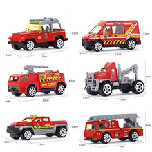 XIANBAO Classic Metal Series Vehicles, City Rescue Team Real Metal Classic Gift Bag 6 Auto pressofuse da Collezione 1: 64,6 Auto da Collezione per Bambini Ragazzi 2-4 Anni (Rosso)