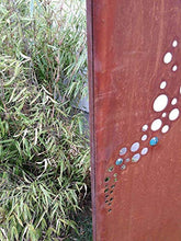 Zen Man 031918-3 - Paravento in metallo con sfera di vetro, per giardino, decorazione da giardino, in acciaio INOX, 180 x 75 cm