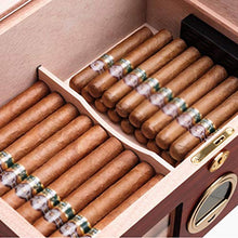 ZYING Desktop Humidor, Cedar divisore, e Brass Ring Vetro igrometro, detiene l'80 a 100 sigari