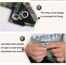 MTYLX Telo Multifunzionale per Esterni, Impermeabile-Resistente Camouflage Giungla Addensato Oxford Poncho Copertura Di Protezione Solare Copertura Antipoere Capannone 600 / M2,3 × 6M