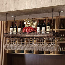 FAFZ Portavini Portabottiglie in Metallo, Portabicchieri, Altezza E Spaziatura Regolabili, Portabottiglie A Soffitto, Portabottiglie per Ristoranti E Bar (Size : 80cm)