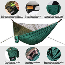 NATUREFUN Amaca da Campeggio da Viaggio | capacità di Carico 300kg,(290 x 140 cm) Traspirante Asciugatura Rapida Nylon da Paracadute | Accessori Completi, Facili da installare | per Esterno Giardino