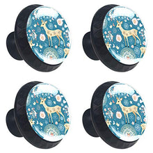 Fiore di cervo 4 PCS Pomelli per Porta, Pomolo per Mobile, Pomelli per Mobili con Viti, Maniglia per Armadietto, Pomelli per Porta, Pomelli per Cassetti per Porta, Armadio, Cassetto e Credenza