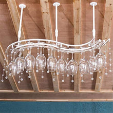 Classico S Type muro industriale montato Loft Ferro bottiglia di vino Rack Bar Shelf Hanging bagagli mensola del vino Calice Rack for ristoranti, bar altezza regolabile 30 ~ 60 centimetri con pendente