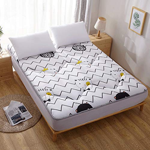 LJ Materasso Pieghevole per Materasso Tatami per l'allievo Pieghevole Traspirante Che assorbe l'umidità - 4 Dimensioni (Colore : A, Dimensioni : 100x200cm)
