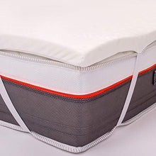 Topper Correttore 160x190cm standard in Memory Foam Alto 6 cm per Materasso Matrimoniale con Rivestimento Silvercare sfoderabile, antibatterico, Ipoallergenico, Lavabile