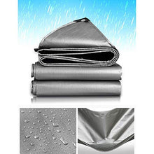 MTYLX Telo Multiuso per Esterni ， Telo, Rivestimento Grigio Resistente Impermeabile Occhielli Rinforzati Di Spessore 0,38 Mm per Campeio All'Aperto 18 Taglie 200G / M²,Grigio,6X8M