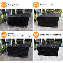 Furuix copertura per mobili da giardino impermeabile per esterni copertura per tavolo antivento/UV/pioggia/antipolvere copertura per tavolo rettangolare in tessuto Oxford impermeabile (125*125*74 cm)