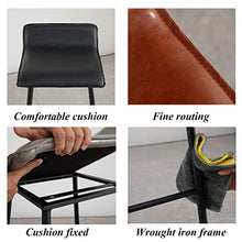 Sgabello da Bar per la Colazione Sgabelli da Bar Sgabelli da Bar Sgabelli Alti Sedie da Cucina per Colazione Sedie da bancone con Cuscino in Pelle PU e Struttura in Metallo Nero Carico Massimo 150 k