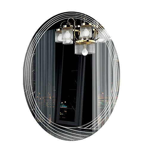 NYDZDM Bagno Specchio a Parete Nordic Ovale Montato lavandino Specchio Specchio del Bagno Trucco/Spessore di 5 mm/Formato 60 * 80cm